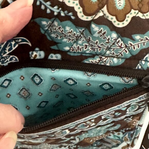 Vera Bradley Retired  Java Blue Crossbody Bag  Multiple Compartments - Picture 12 of 14